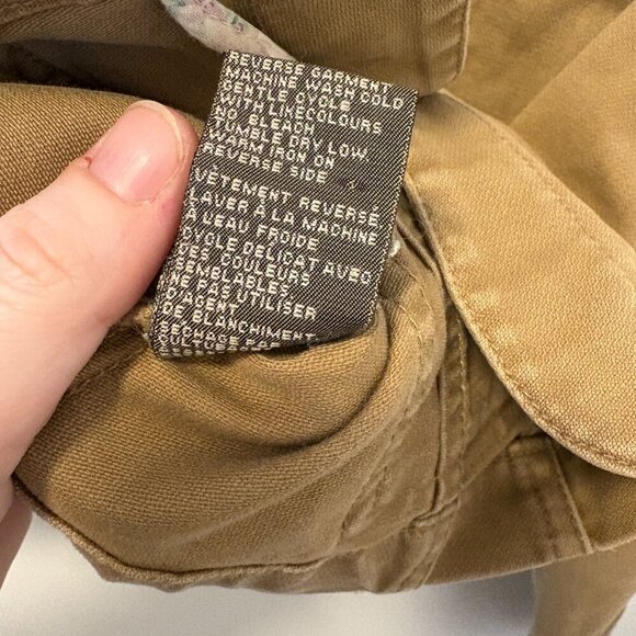 Roots Cargo Military Button Up Lightweight Jacket 90s Brown Size M - Picture 8 of 10